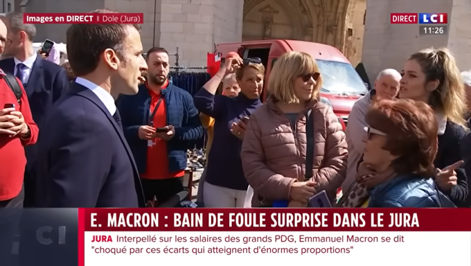Vous nous enfumez depuis cinq ans : Emmanuel Macron interpellé sur un marché dans le Jura